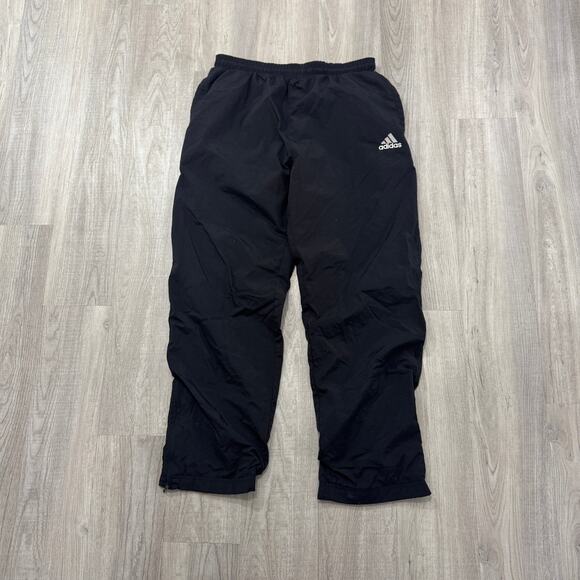 Vintage Adidas Windbreaker Track Pants Men's Medium Black 90s Loose Baggy 1990s - Picture 1 of 10